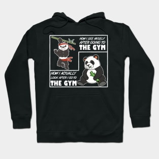 Gym Fitness Training Workout Chilling Satire Panda Hoodie